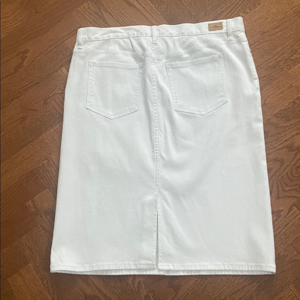 Lauren Ralph Lauren White Denim Pencil Skirt size 14 - Picture 4 of 4